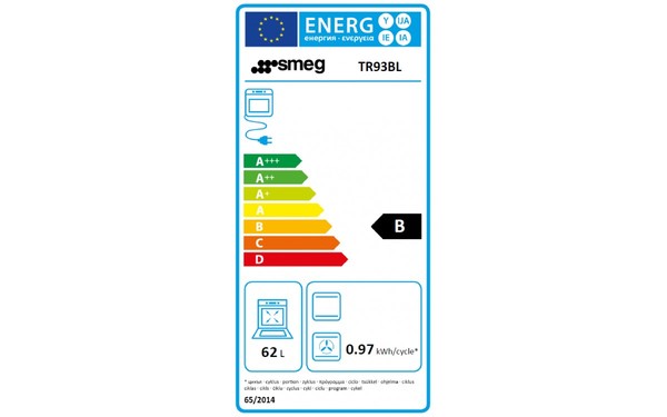 SMEG TR93BL - Etiquette &eacute;nerg&eacute;tique four 3