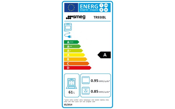 SMEG TR93IBL - Etiquette &eacute;nerg&eacute;tique four 2