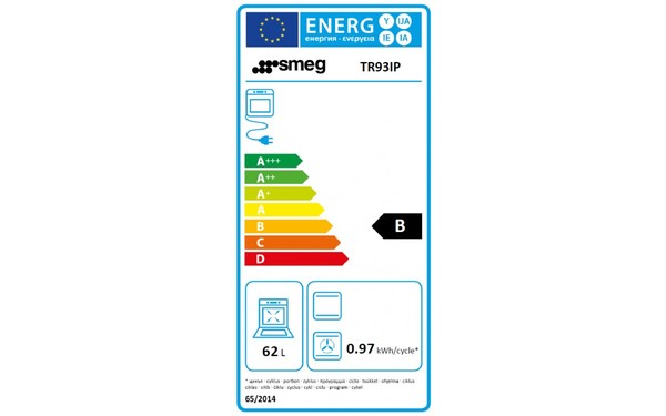 SMEG TR93IP - Etiquette &eacute;nerg&eacute;tique four 3