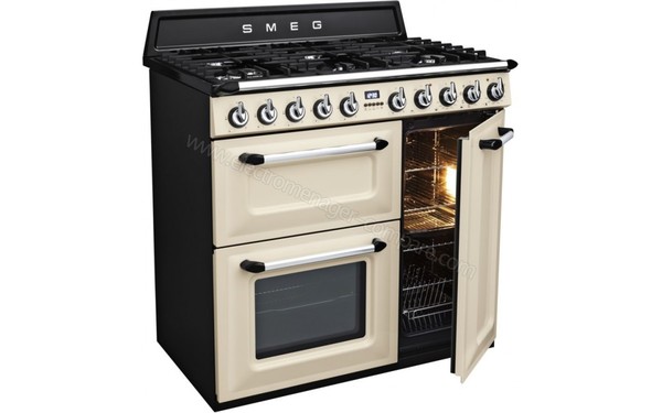 SMEG TR93P - Vue 3/4 gauche, en pose libre (cr&eacute;dit : Boulanger)