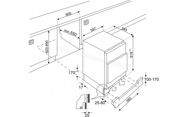 SMEG U8C082DF - Dimensions