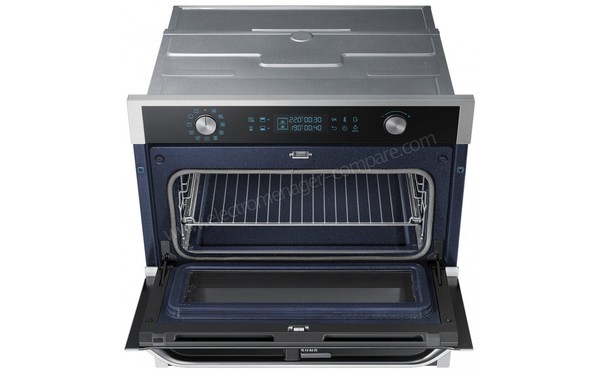 SAMSUNG NV75N7677RS - Vue du dessus porte ouverte four sup&eacute;rieure