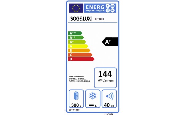 SOGELUX INT3000 - &Eacute;tiquette &eacute;nergie