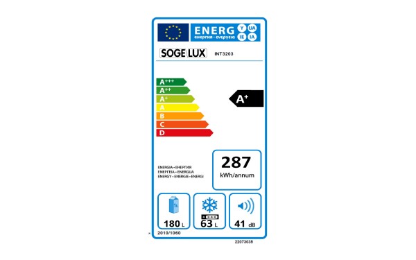 SOGELUX INT3203 - &Eacute;tiquette &eacute;nergie