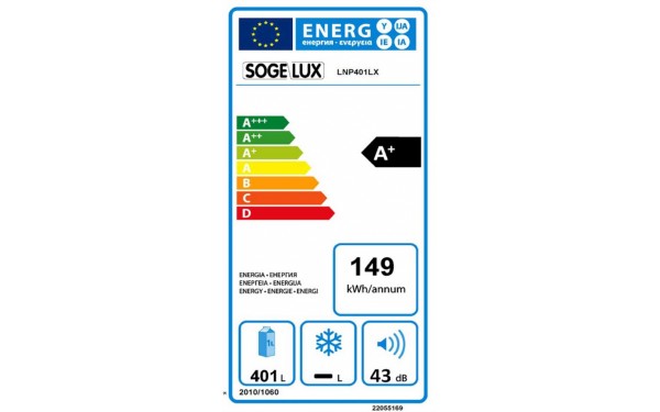 SOGELUX LNP401LX - &Eacute;tiquette &eacute;nergie
