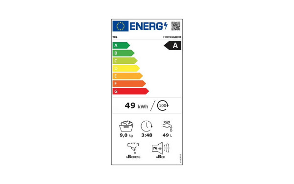 TCL FF0914SA0FR - &Eacute;tiquette &eacute;nergie v2