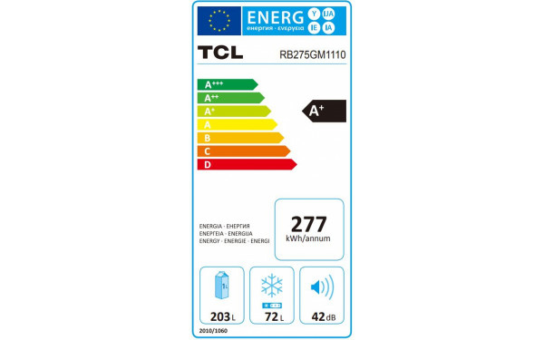 TCL RB275GM1110 - &Eacute;tiquette &eacute;nergie