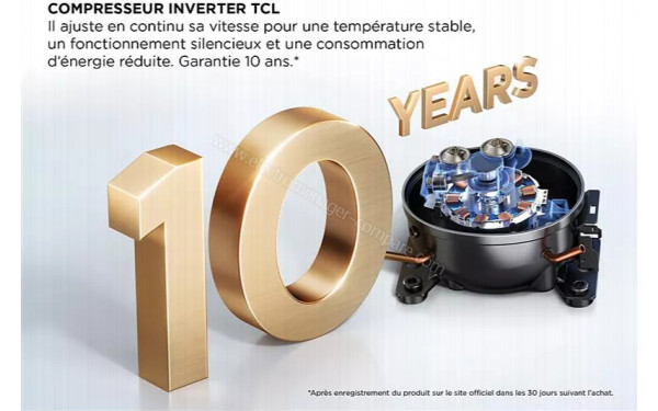 TCL RF260BSD0 - Compresseur Inverter