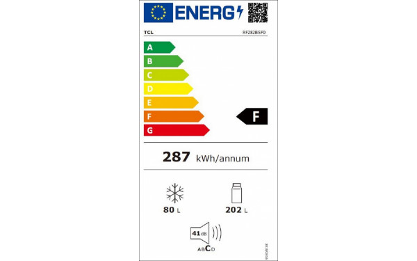 TCL RF282BSF0 - &Eacute;tiquette &eacute;nergie v2