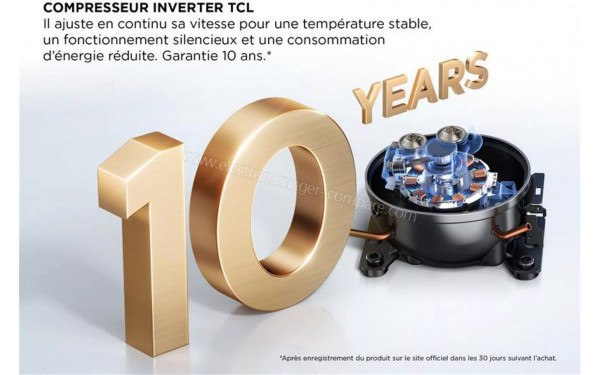 TCL RF340BWD0 - Compresseur Inverter