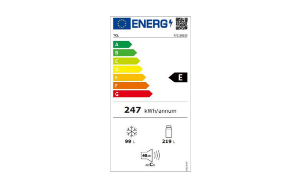 TCL RP318BSE0 - &Eacute;tiquette &eacute;nergie v2
