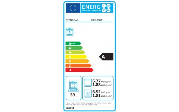 TECNOGAS FR620FGA - &Eacute;tiquette &eacute;nergie