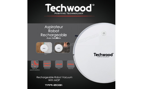 TECHWOOD TAR-2031 - Aspirateur robot rechargeable