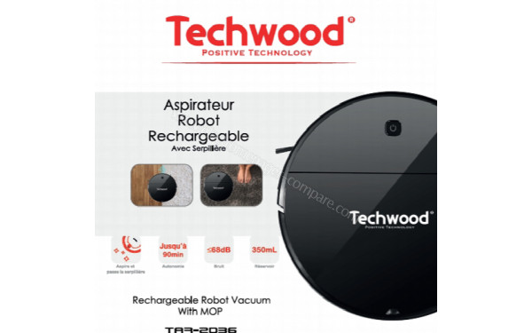 TECHWOOD TAR-2036 - Aspirateur robot rechargeable