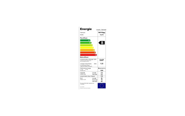 TECNOLEC TLS 75 - &Eacute;tiquette &eacute;nergie
