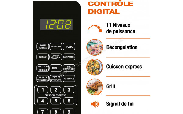 TECHWOOD TMO-2020D - Vue des programmes