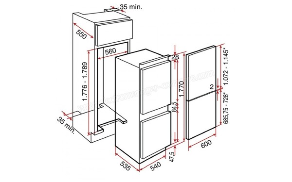 TEKA CI 342 - Schema d'encastrement