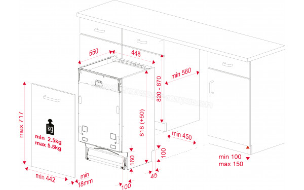 TEKA DFI44700 - Dimensions