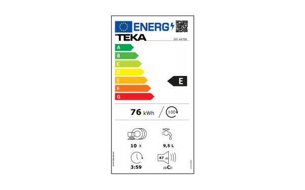 TEKA DFI44700 - &Eacute;tiquette &eacute;nergie v2