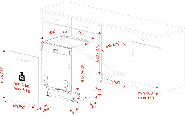 TEKA DFI46700 - Dimensions