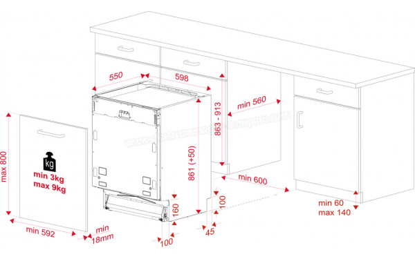 TEKA DFI46950XL - Dimensions