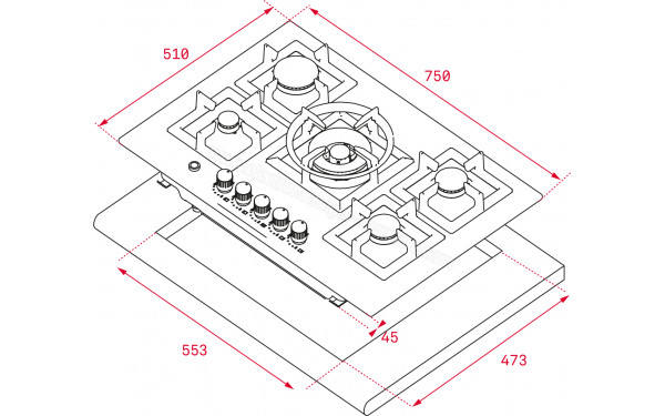 TEKA EFX 70.1 5G AI AL DR BUT - Sch&eacute;ma technique