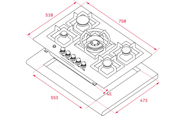 TEKA EFX 70.1 5G AI AL DR CI - Dimensions