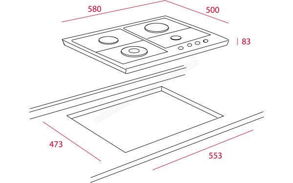 TEKA EH 60 4G AI AL TR Bright Cream - Sch&eacute;ma technique