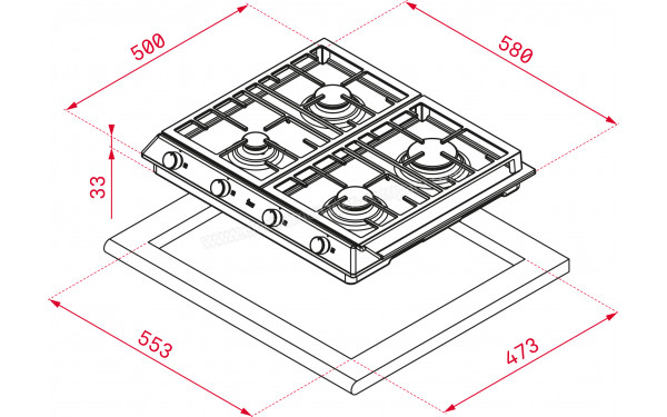 TEKA EX 60.1 4G AI AL DR CI V2 - Dimensions