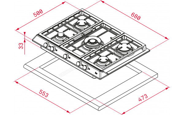 TEKA EX 70.1 5G AI AL DR CI V2 - Dimensions