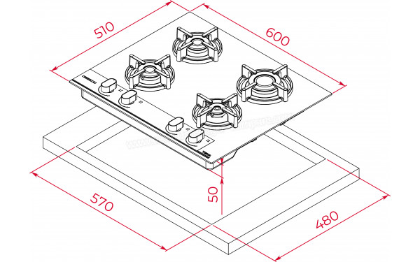 TEKA GBC 64-G1 GB - Dimensions