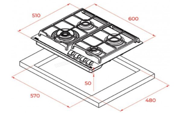 TEKA GZC 64320 XB - Sch&eacute;ma technique