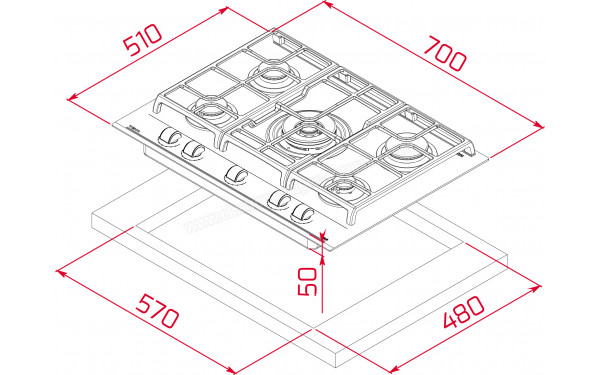 TEKA GZC 75330 XBN - Dimensions