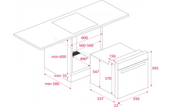 TEKA HBE 435 ME SS - Sch&eacute;ma technique