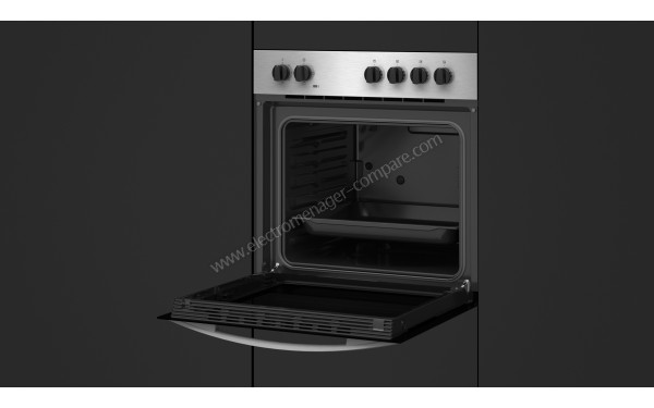 TEKA HBE 435 ME SS - Appareil encastr&eacute; vue de 3/4 droite porte ouverte