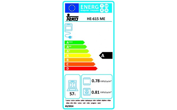 TEKA HE 615 ME - &Eacute;tiquette &eacute;nergie