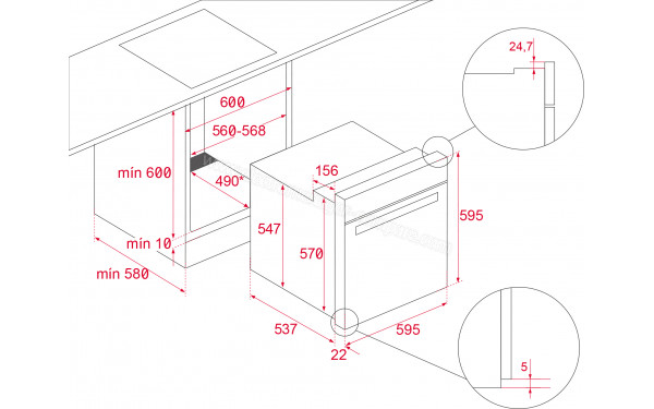 TEKA HLB8300P BK - Dimensions