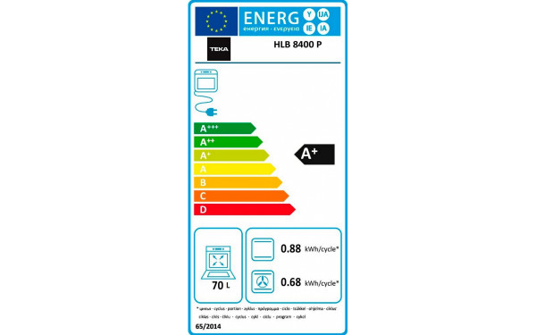 TEKA HLB 8400 P WH - &Eacute;tiquette &eacute;nergie