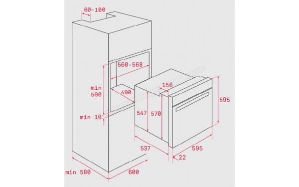 TEKA HLB 840 WH-SS - Sch&eacute;ma technique