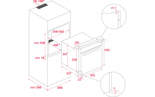TEKA HLB 84-G1 BM - Dimensions