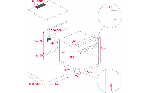 TEKA HLB 8700 P - Dimensions