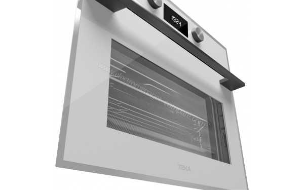 TEKA HLC 840 Blanc - Vue en contre-plong&eacute;e 3/4 gauche