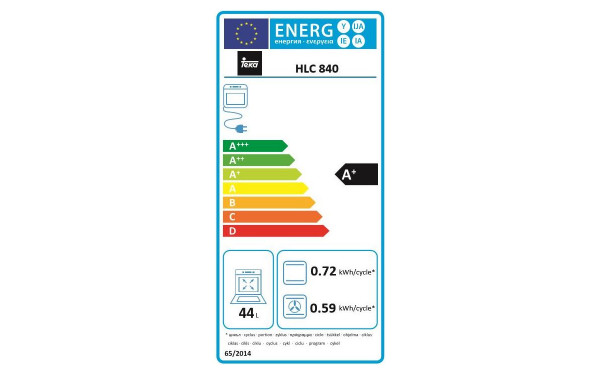 TEKA HLC 840 Noir - &Eacute;tiquette &eacute;nergie