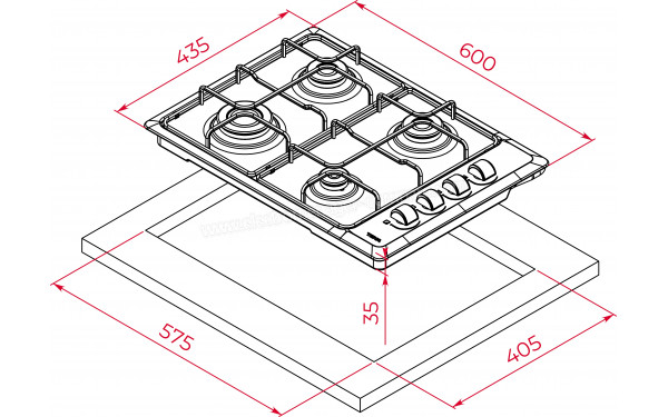 TEKA HLX 540 KL BUT - Dimensions