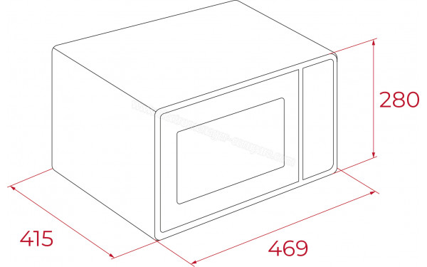 TEKA HMWE FS23 GC BK AirFry - Dimensions