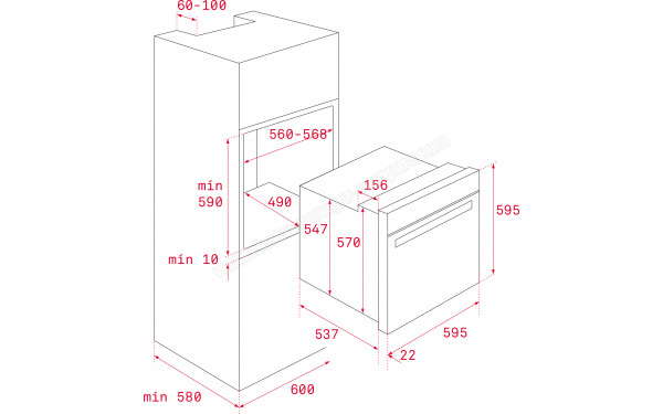 TEKA HRB 6300 VN - Dimensions