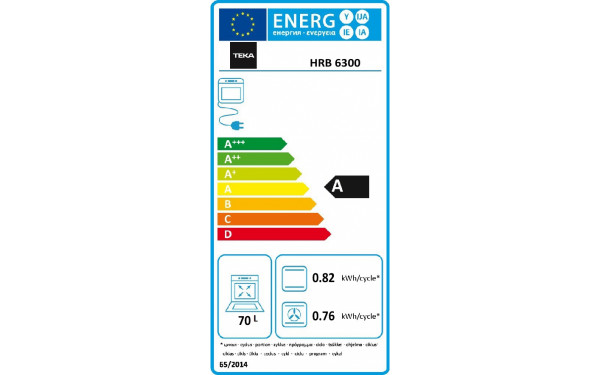 TEKA HRB 6300 VN - &Eacute;tiquette &eacute;nergie