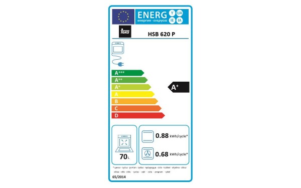 TEKA HSB 620 P Noir - &Eacute;tiquette &eacute;nergie