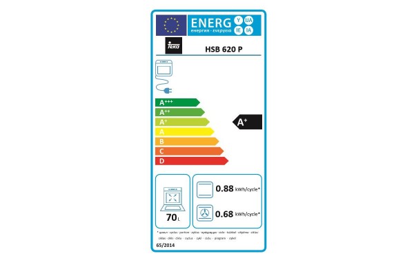 TEKA HSB 620 P Blanc - &Eacute;tiquette &eacute;nergie