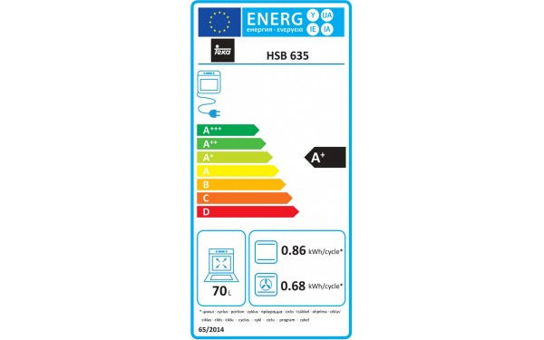 TEKA HSB 635 SS - &Eacute;tiquette &eacute;nergie